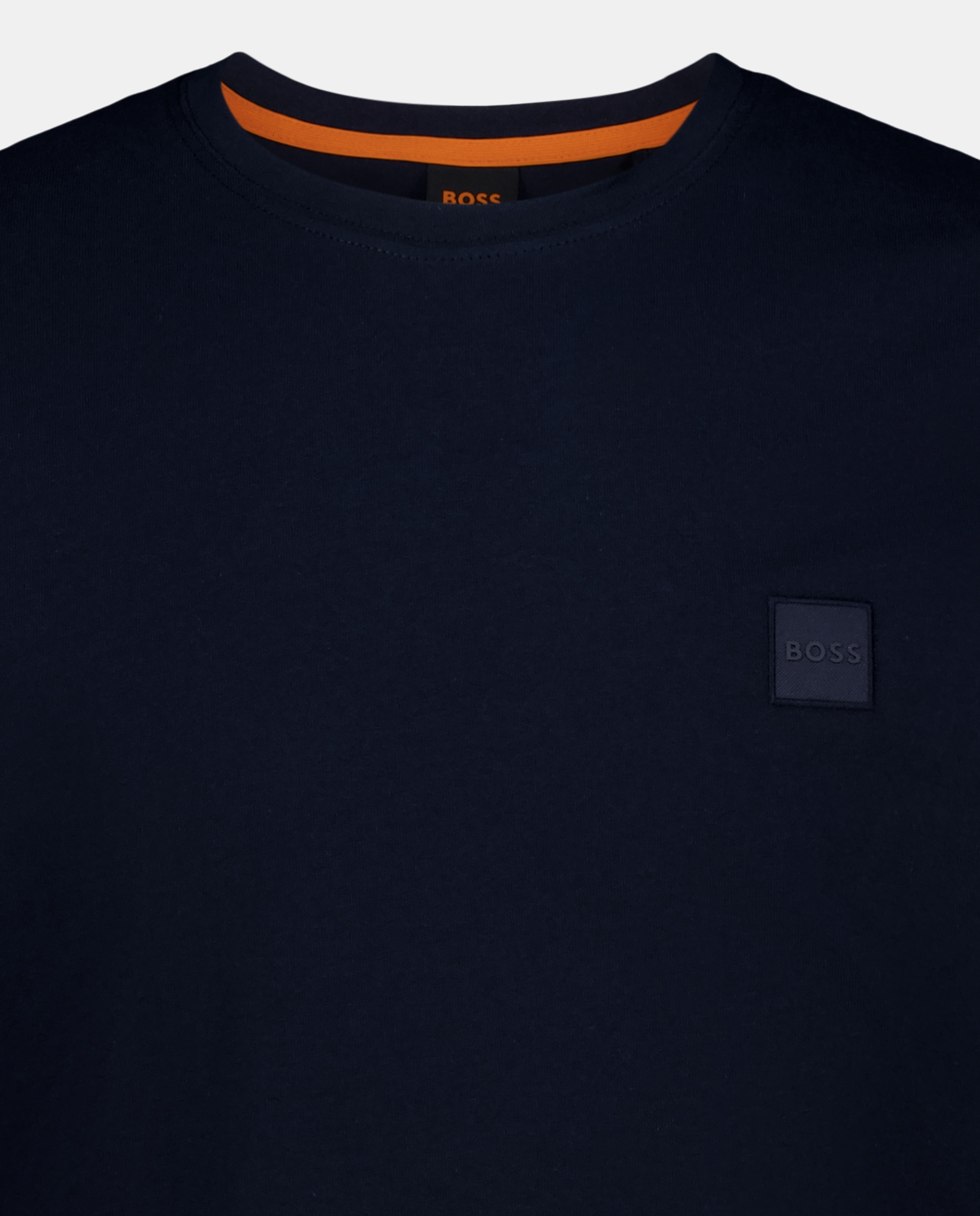 T-shirt de Malha de Algodão com Remendo de Logótipo Azul-marinho-5