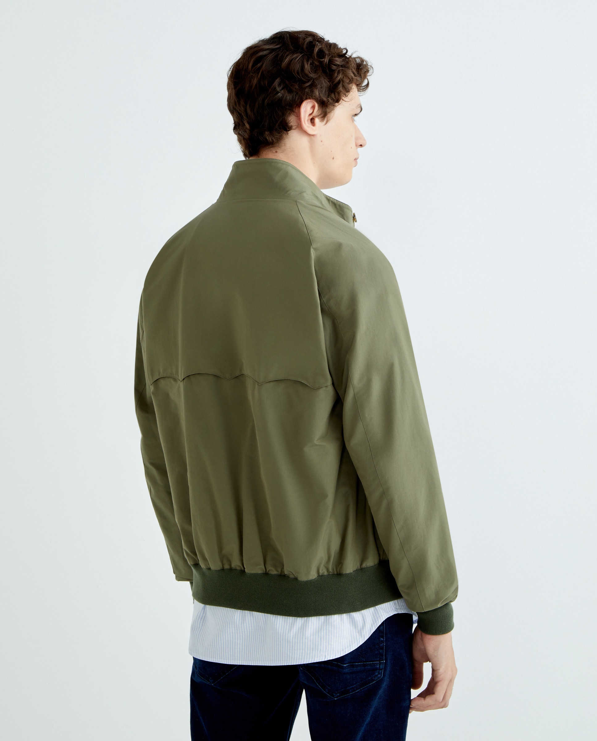 Cazadora corta de hombre - Baracuta - Verde cadete Verde cadete-2