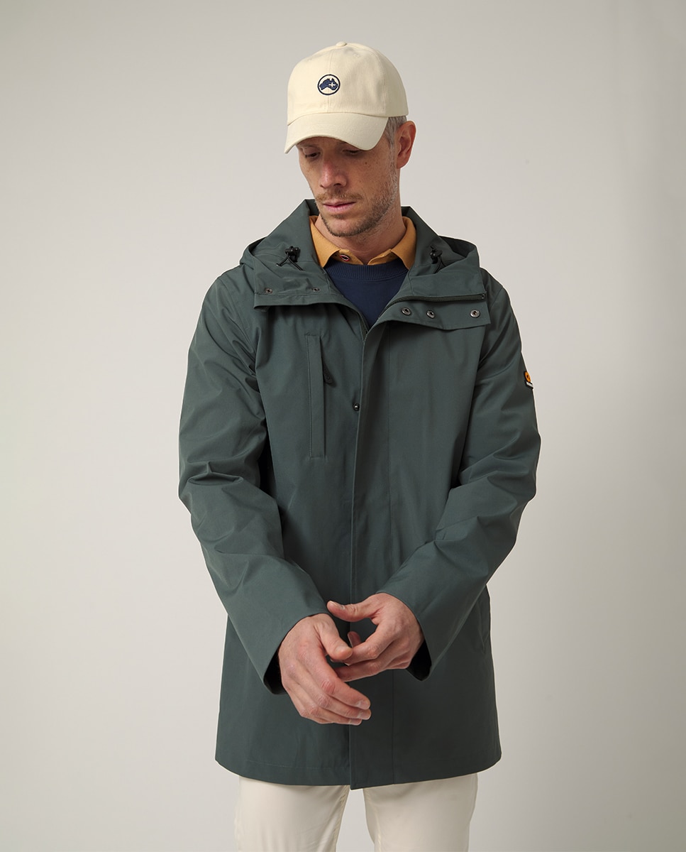 Imagem 0 de Impermeável Comprido em Tecido Técnico