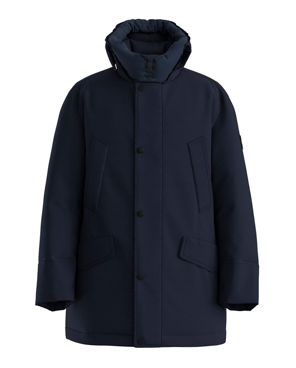 Sobretudo de Manga Comprida Azul-marinho-2