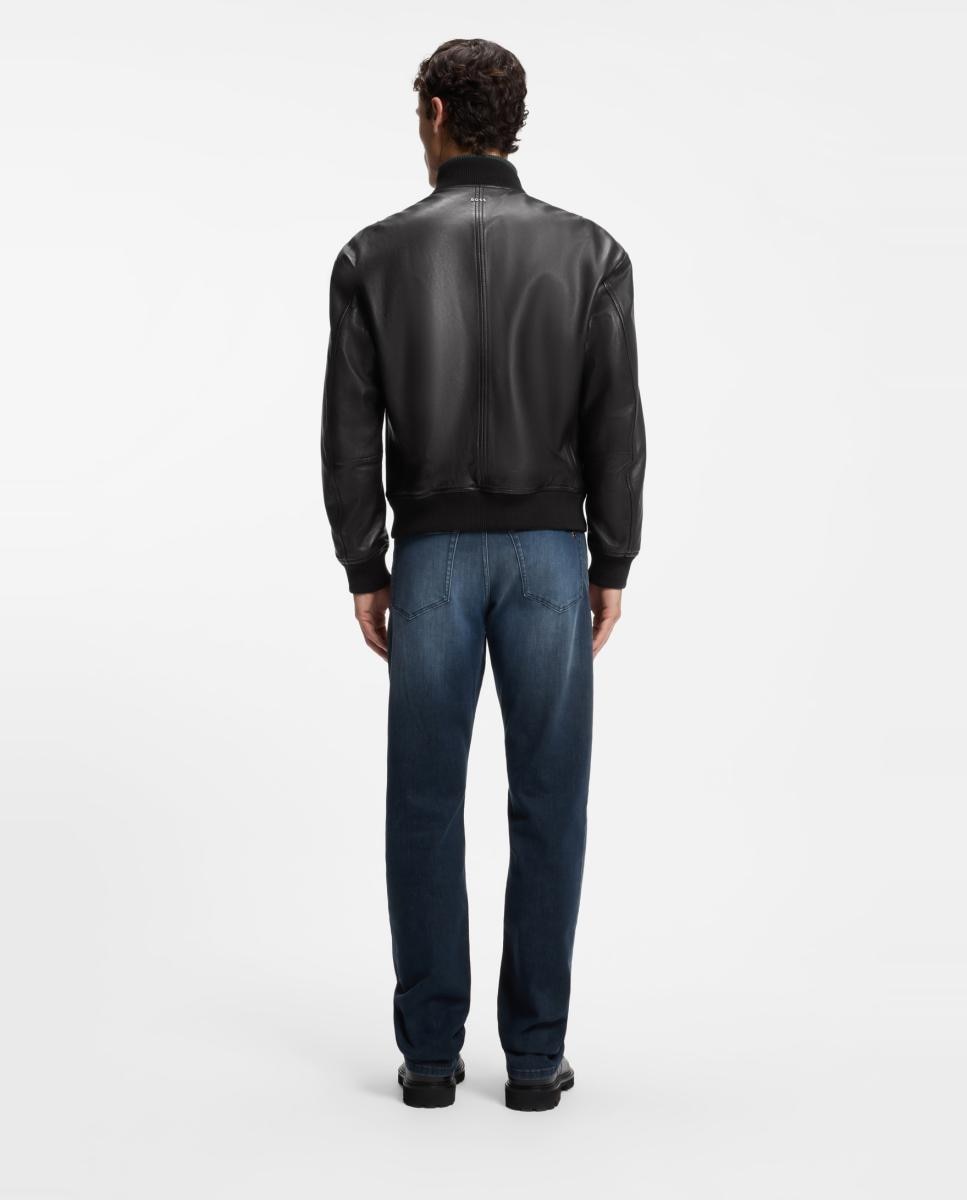 Imagen 2 de Cazadora de piel de hombre - Boss - Negro Negro