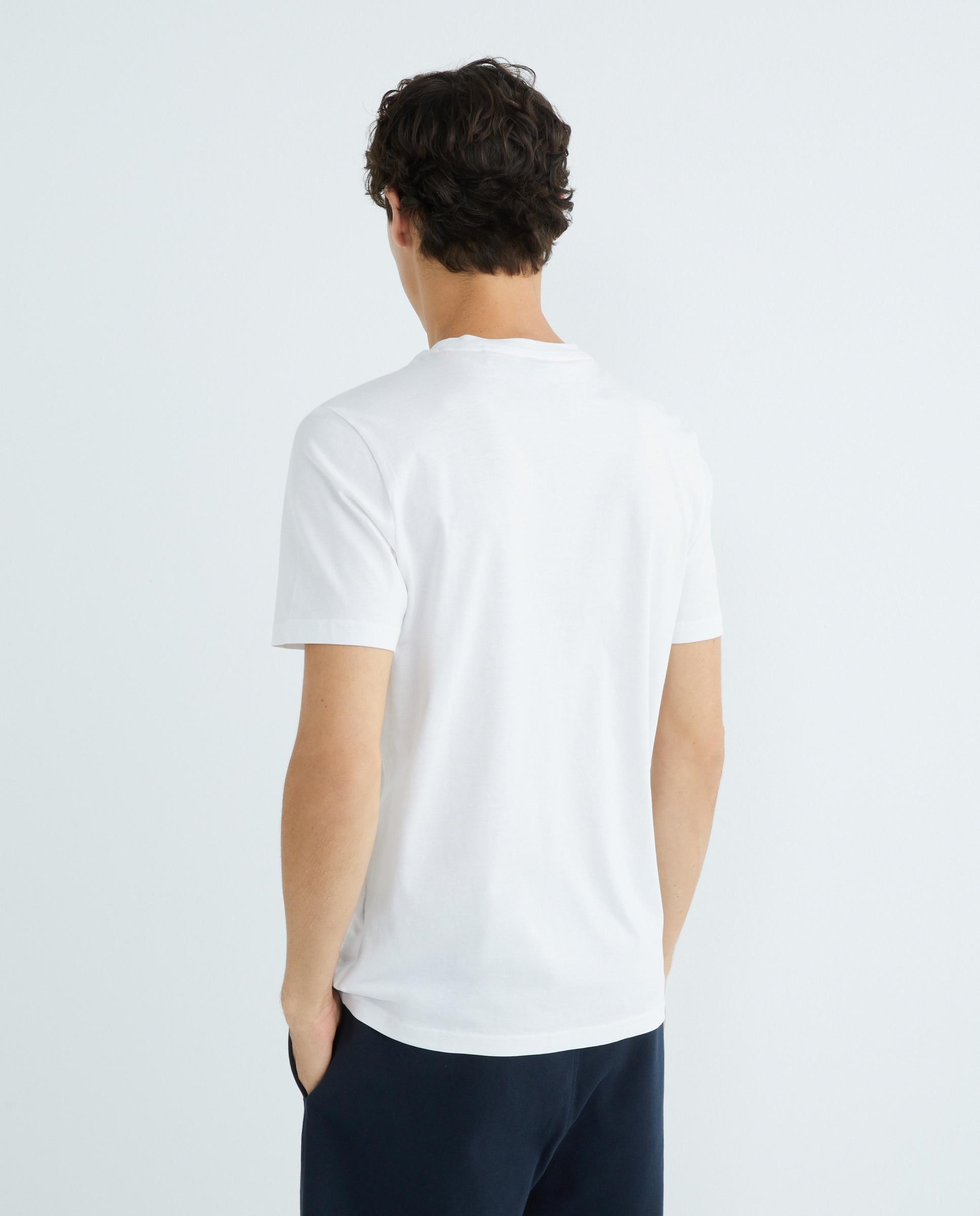 T-shirt com manga curta Branco-6