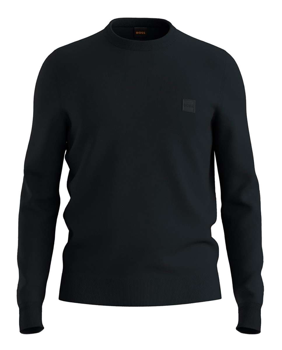 Camisola de Malha com Manga Comprida Preto-3