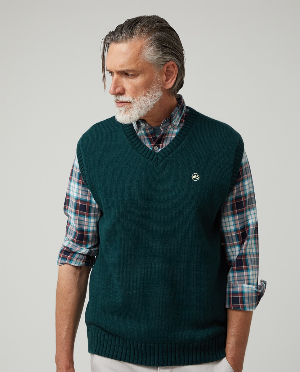 Imagem 0 de Colete de Malha com Decote em Bico