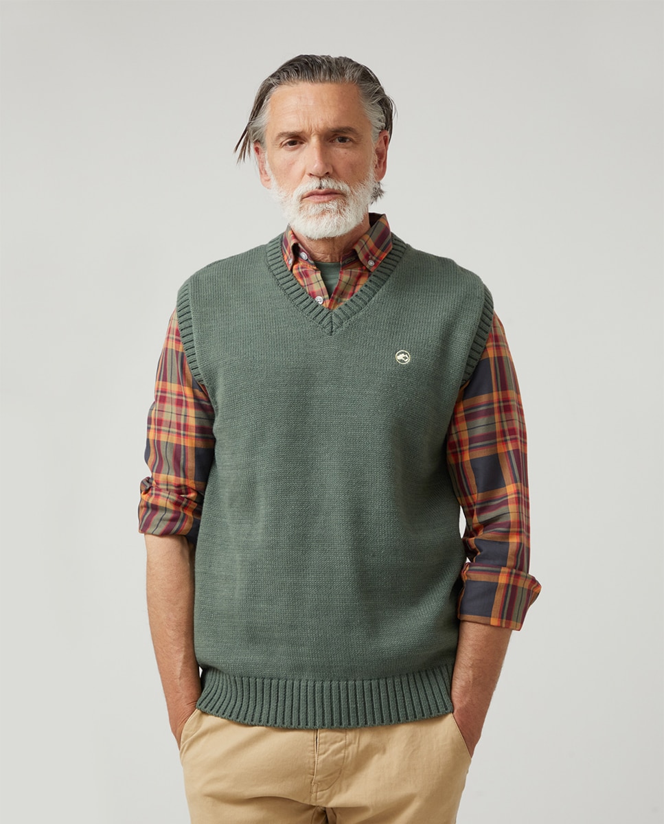 Imagem 0 de Colete de Malha com Decote em Bico