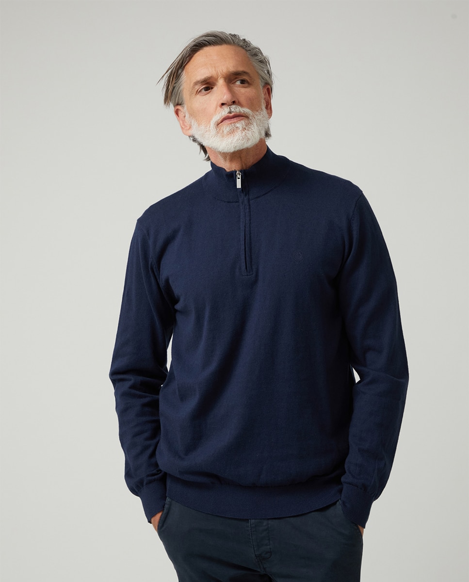 Imagem 0 de Camisola de Malha Fina com Fecho de Correr