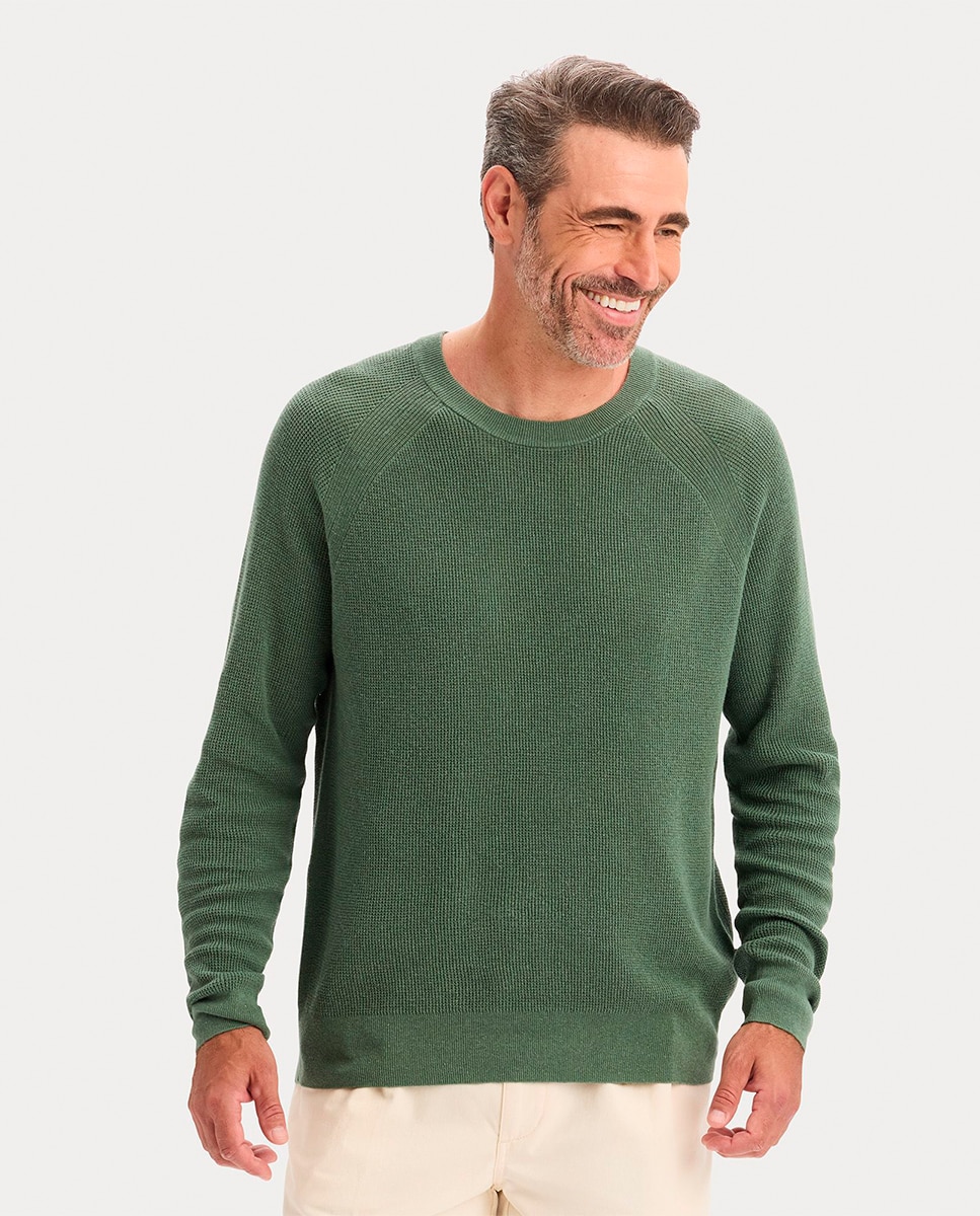 Imagem 0 de Camisola de Malha com Manga Comprida e Decote Redondo