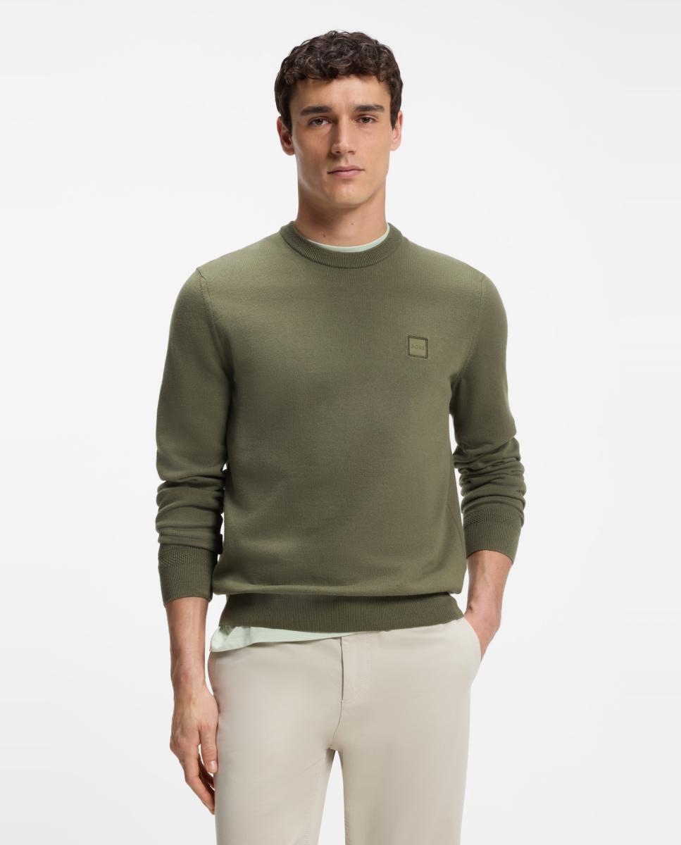 Camisola de Malha com Manga Comprida Verde-1