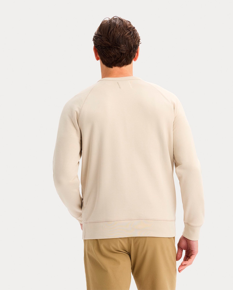 Sweatshirt de Manga Comprida e Decote Redondo com Logótipo Azul-marinho-2