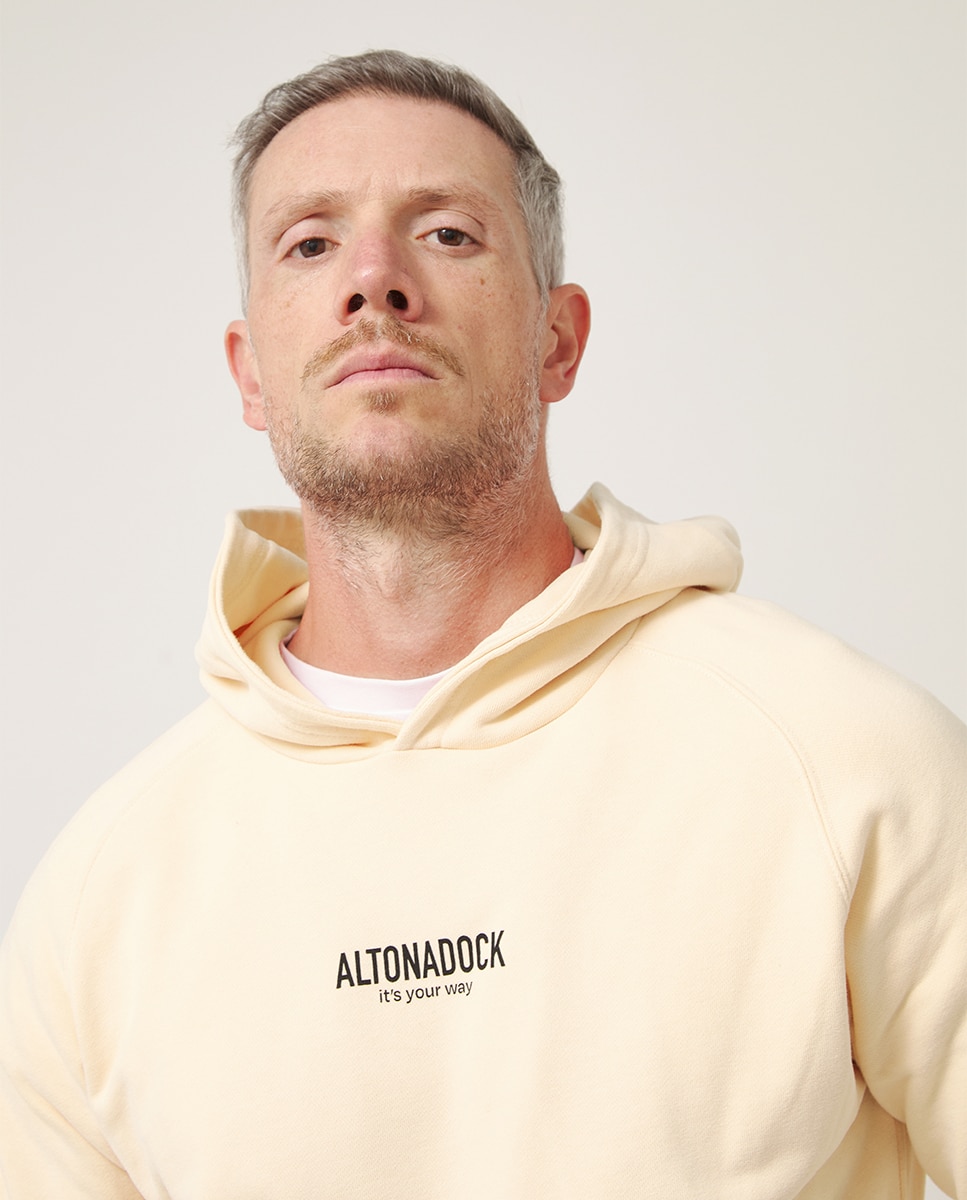 Sweatshirt de Manga Comprida com Capuz Amarelo-3
