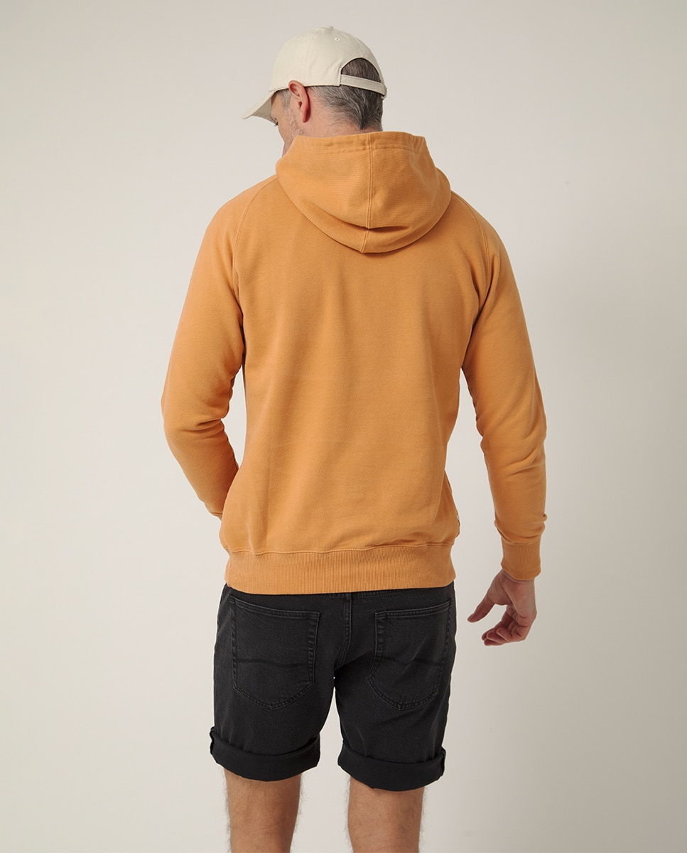 Sweatshirt de Manga Comprida com Capuz Castanho-claro-2