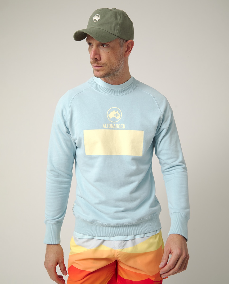Imagen 0 de Sudadera de hombre, manga larga sin capucha.