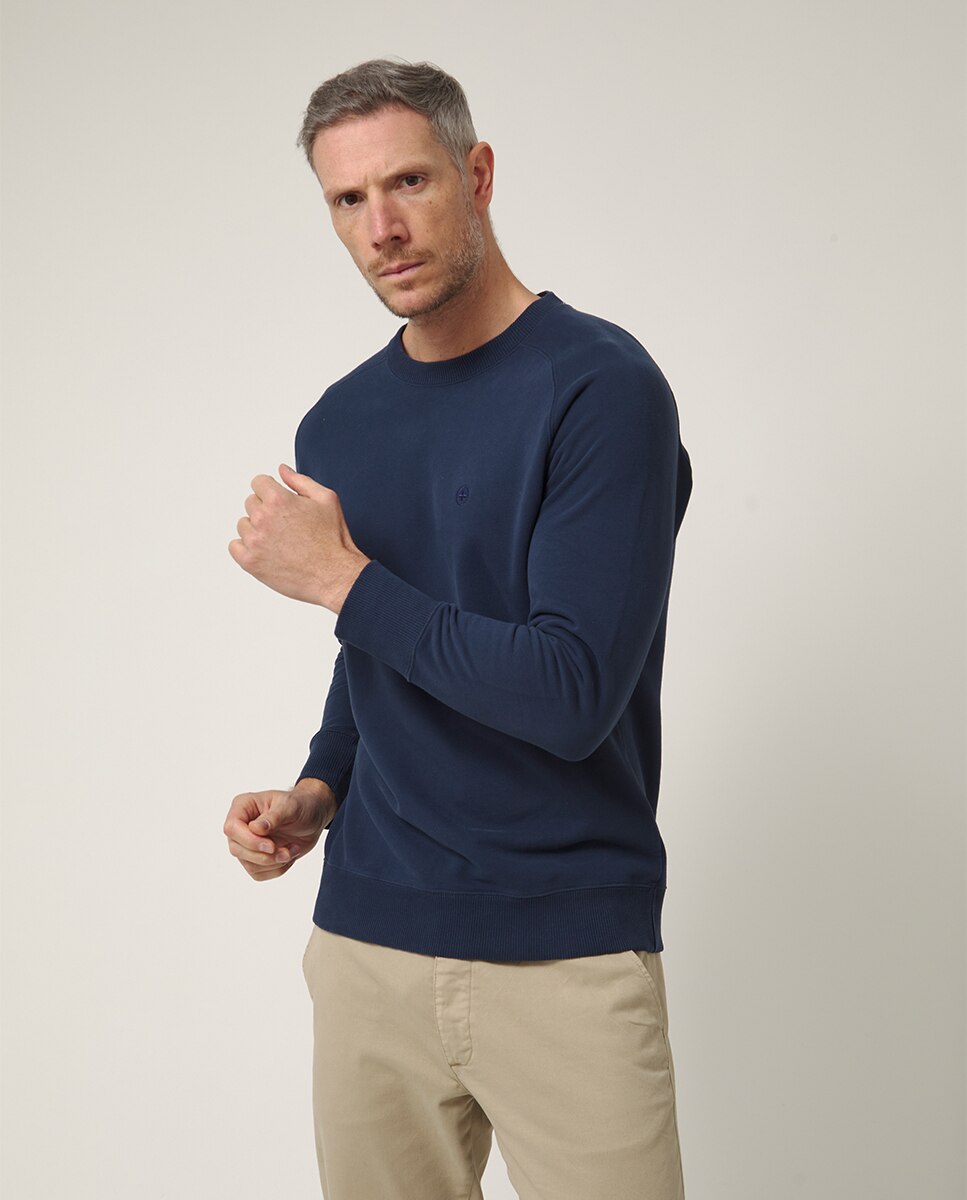 Imagen 0 de Sudadera de hombre, manga larga sin capucha. Azul marino