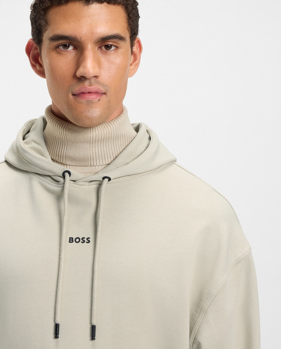 Sweatshirt de Manga Comprida Bege-3