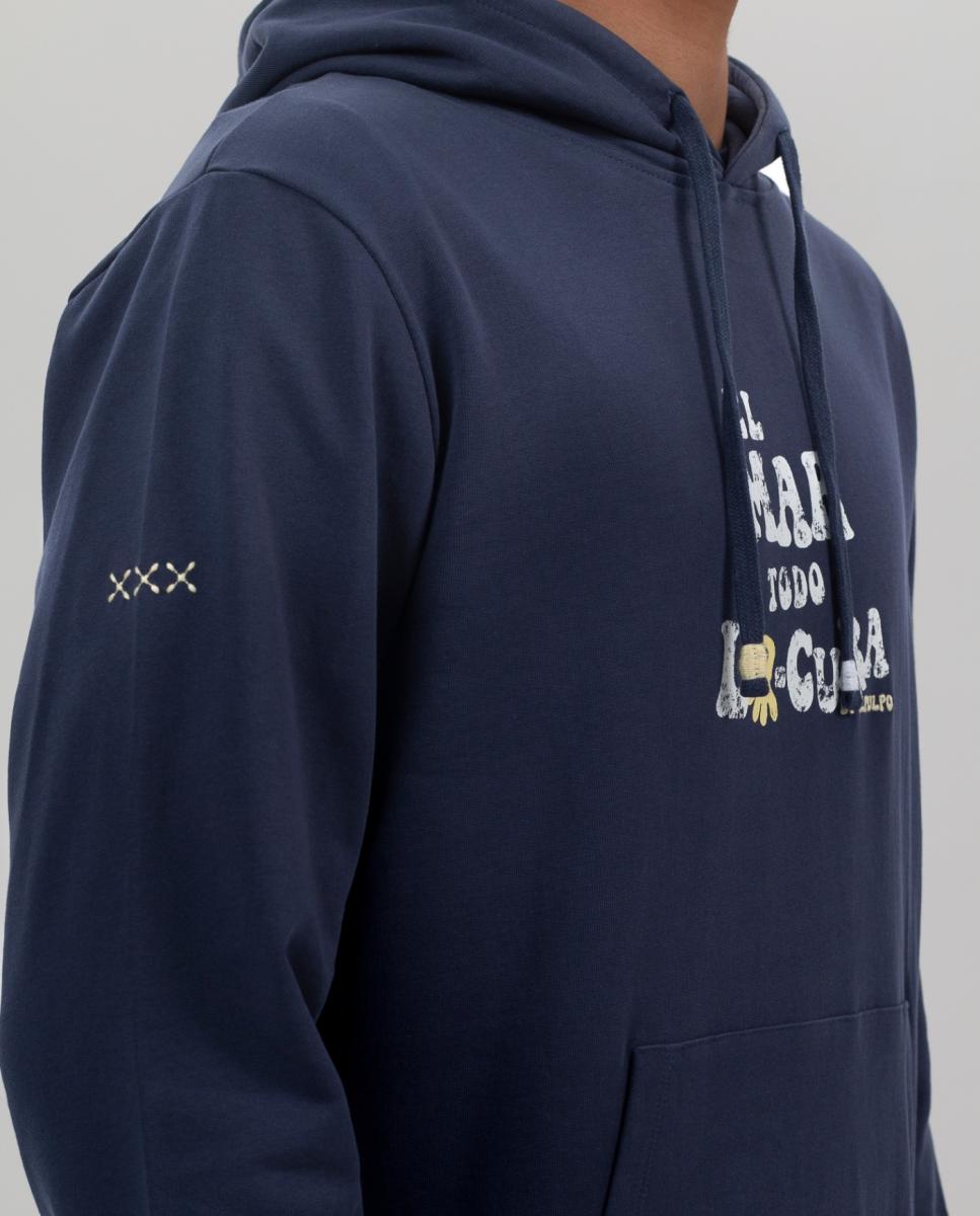 Sudadera hombre - El Pulpo - Azul marino Azul marino-3