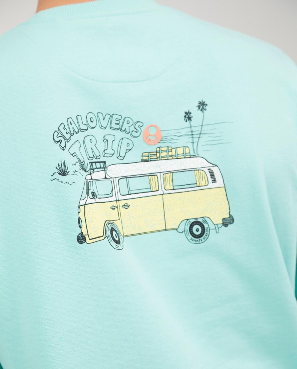 Sudadera hombre - El Pulpo - Verde Agua Verde Agua-3