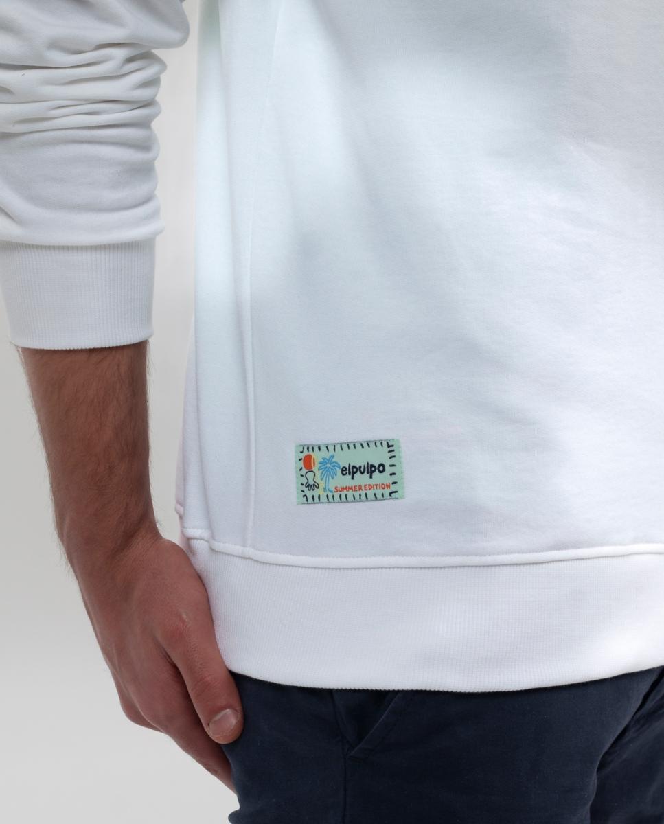 Sudadera hombre - El Pulpo - Blanco Blanco-4