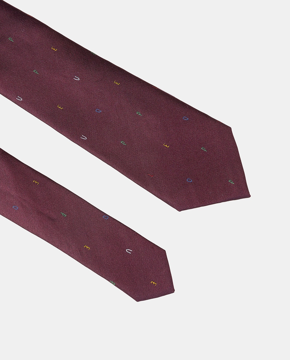 Gravata de Seda Grená-2