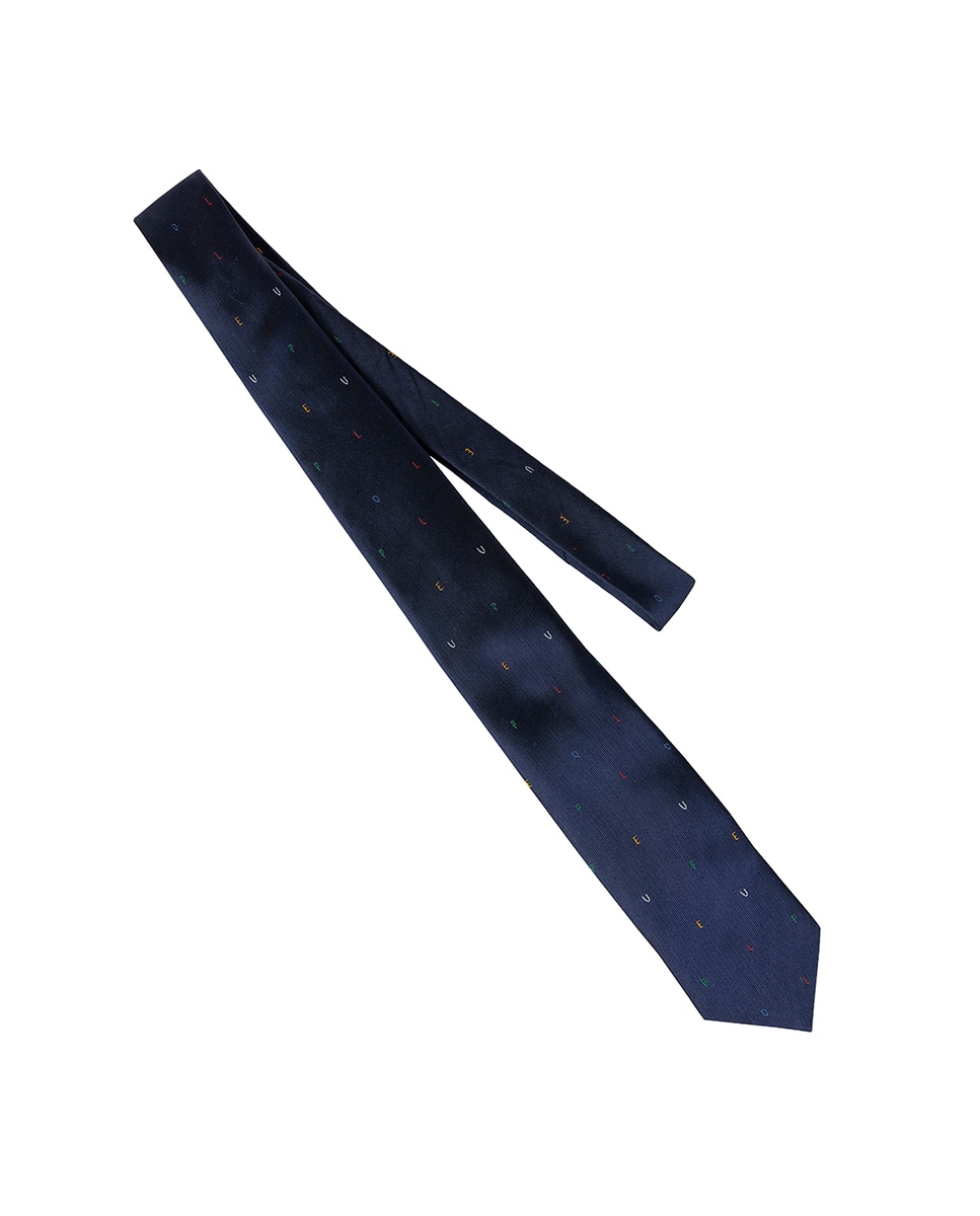 Gravata de Seda Azul-2
