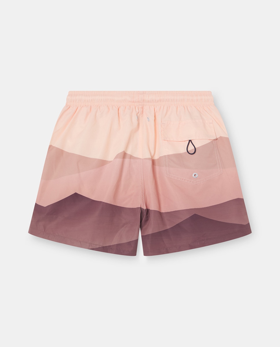 Calções de Banho em Tecido Estampado com Emblema de Logótipo Multicolor-6