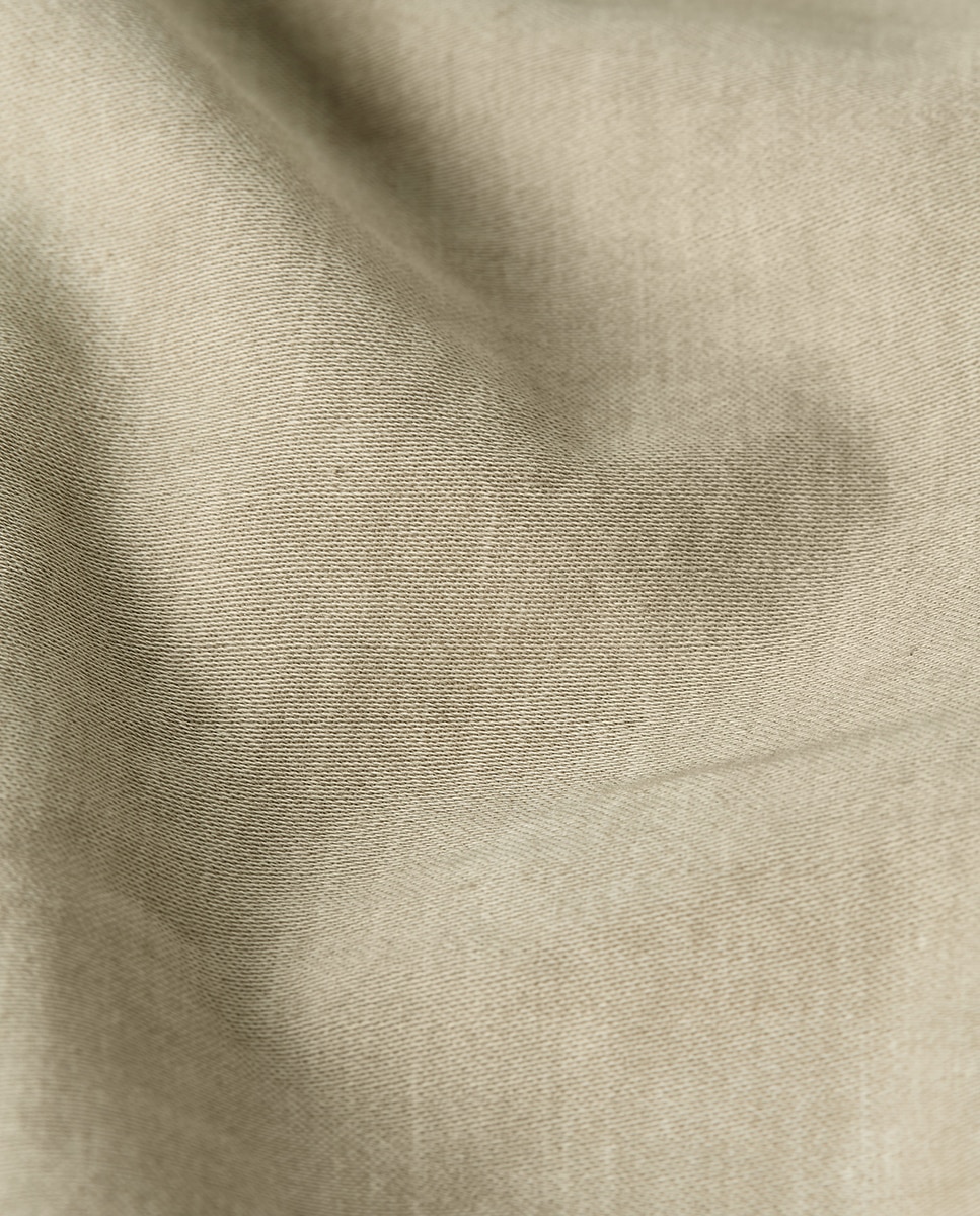 Calças Regular Folgadas Caqui-6