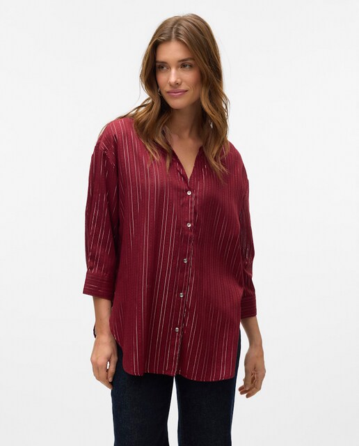 Imagen 0 de Camisa calada tejido fino de mujer