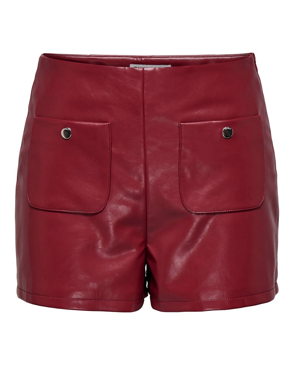 Shorts efecto piel mujer talle alto · Only · El Corte Inglés
