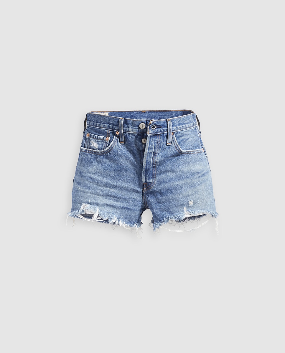 Calções de Ganga 501® Original com Cintura Média Azul-6