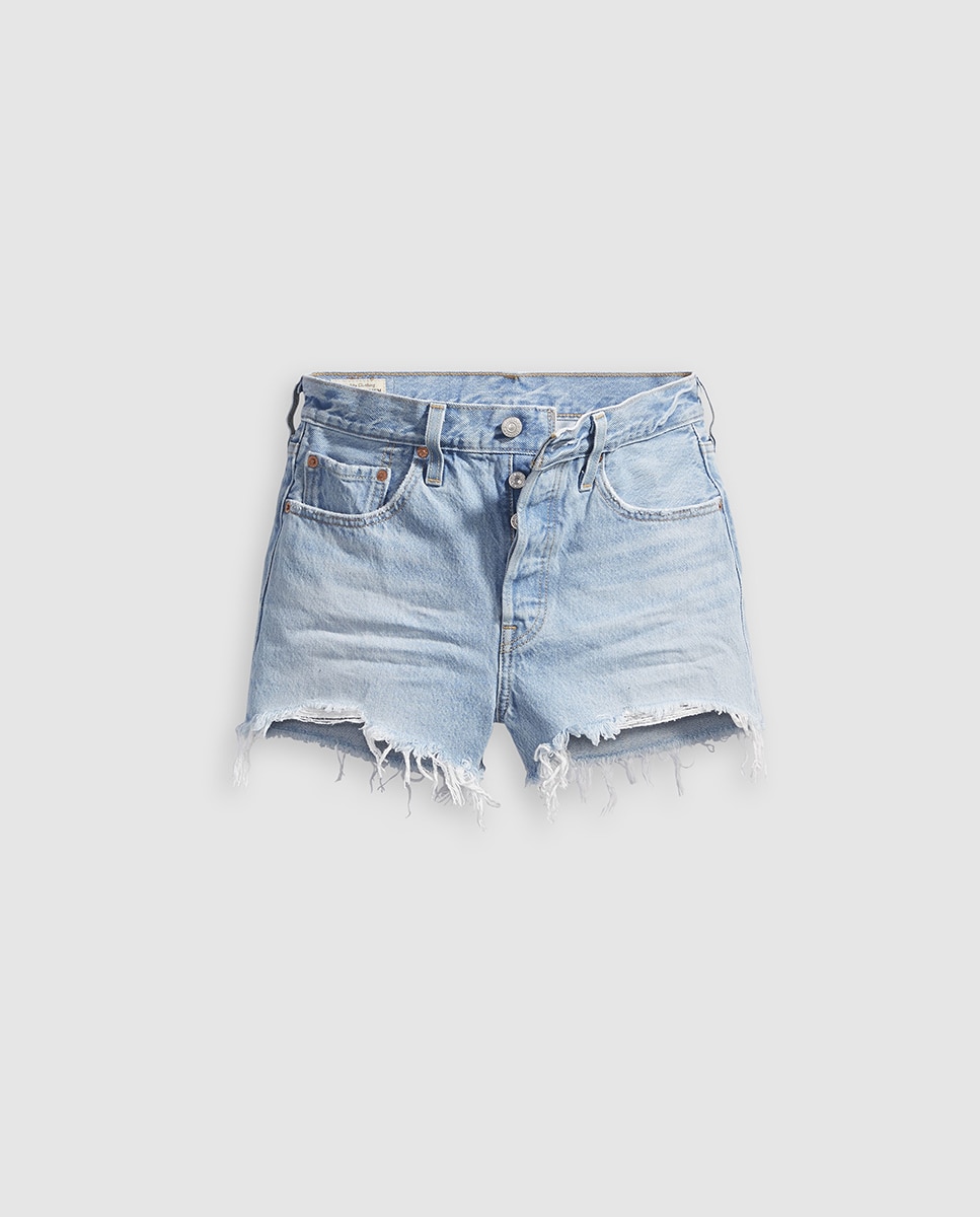 Calções de Ganga 501® Original com Cintura Média Azul-claro-5
