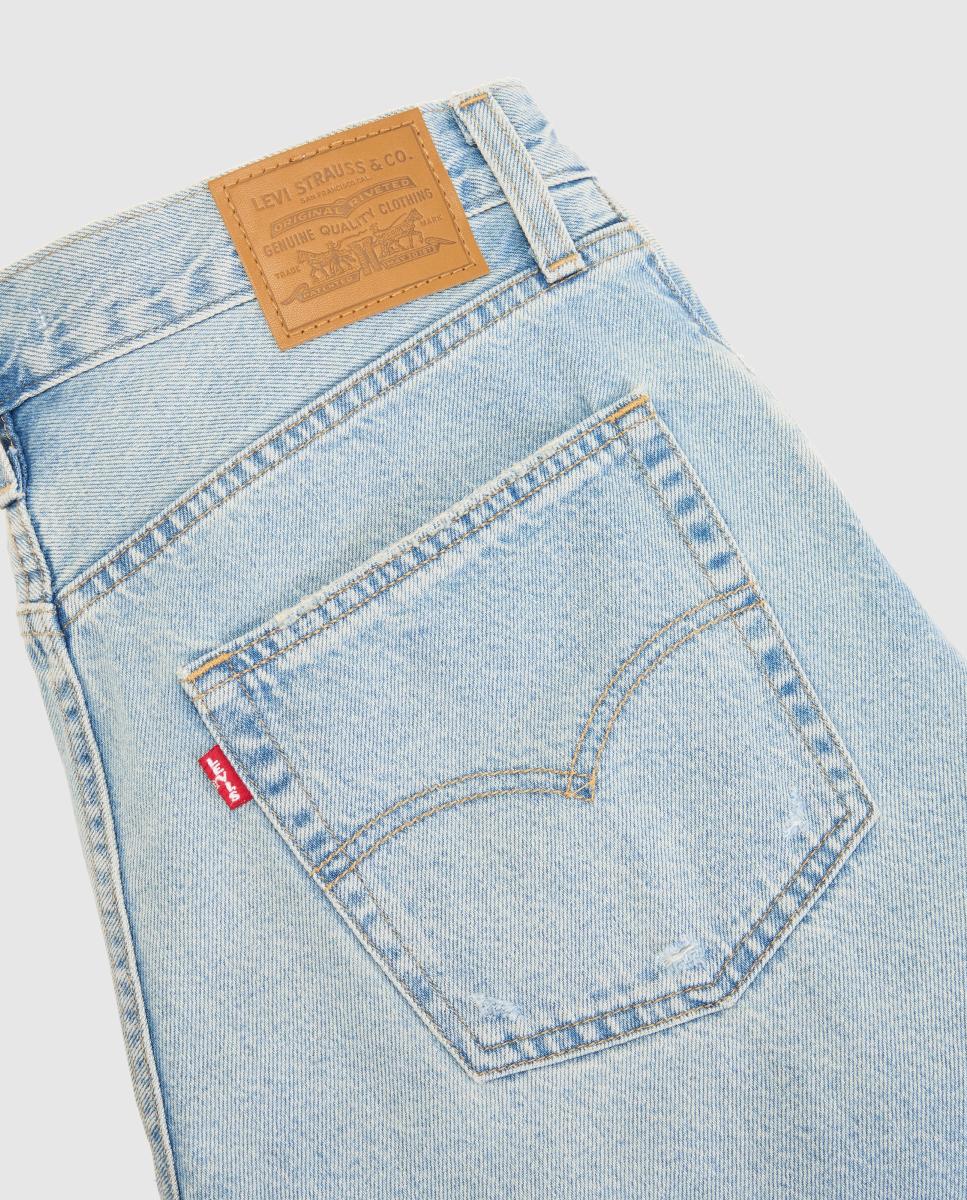 Calções de Ganga Baggy Dad Jort? Azul-claro-8