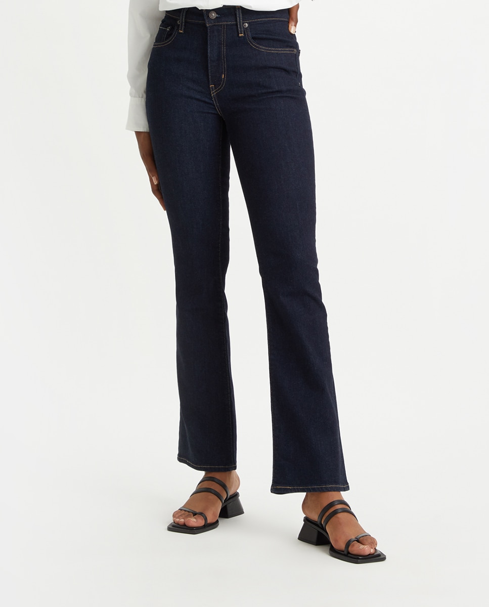 Jeans 725? High Rise Bootcut com Lavagem Escura Azul-marinho-2