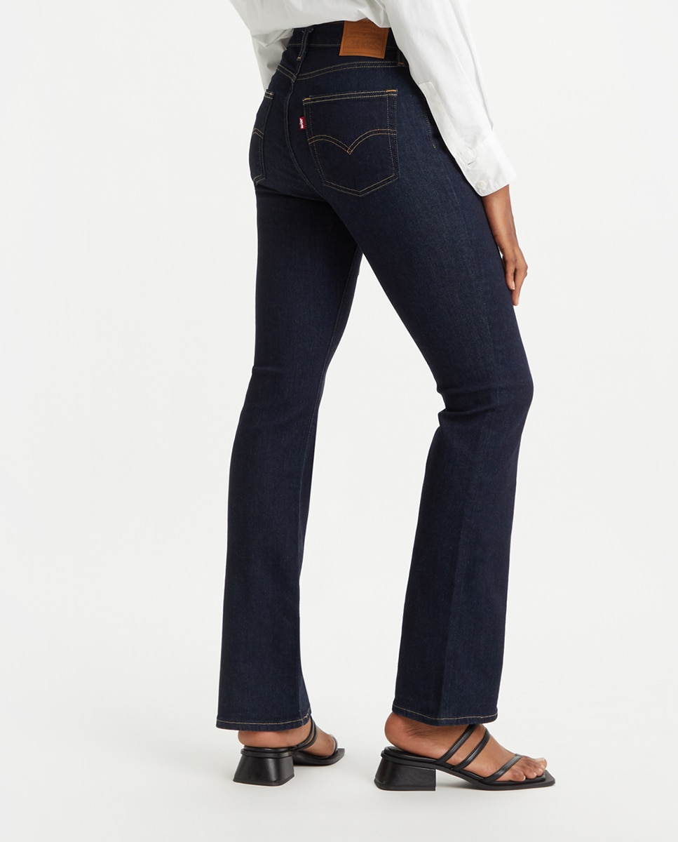 Jeans 725? High Rise Bootcut com Lavagem Escura Azul-marinho-3