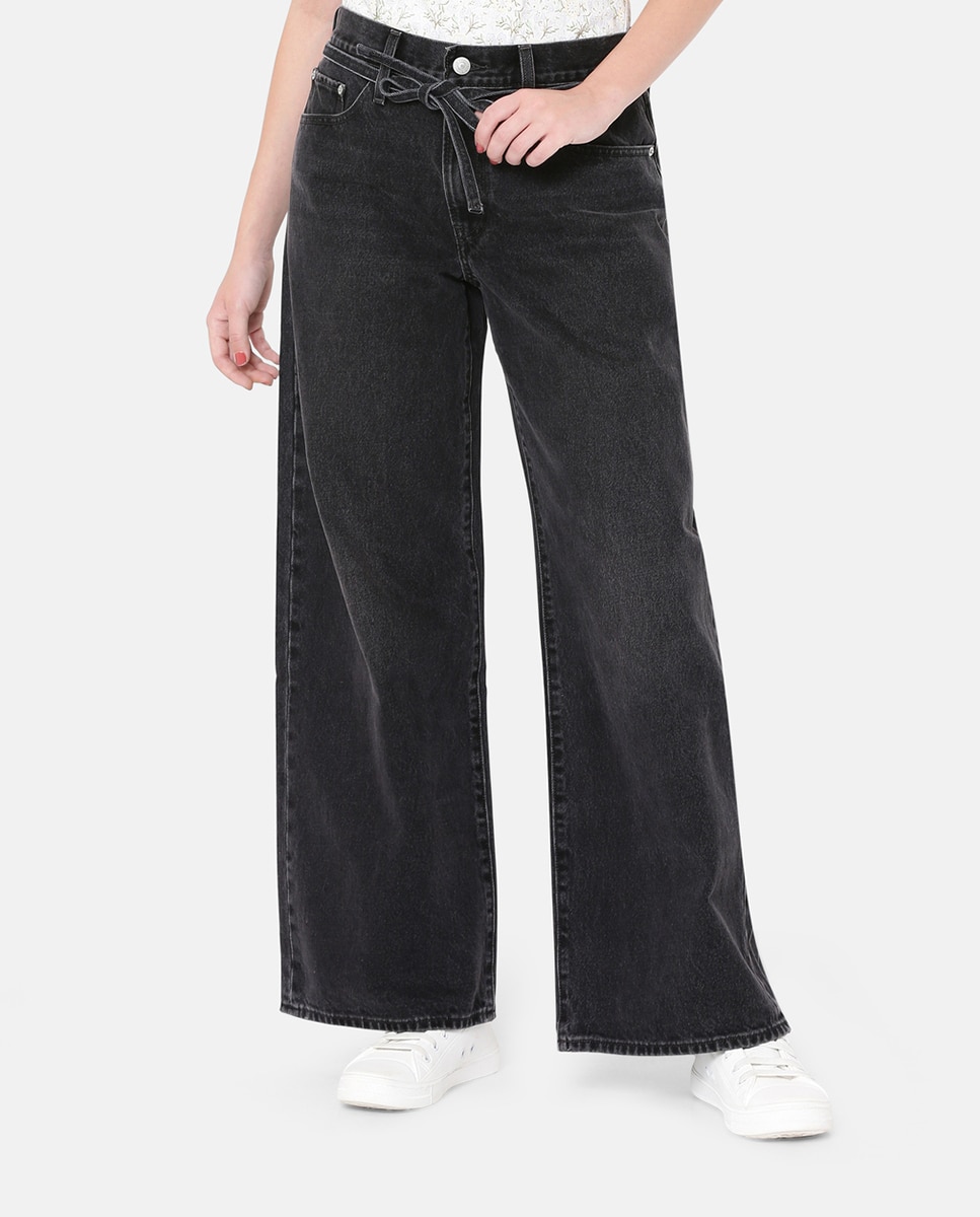Jeans XL Straight? Preto-2
