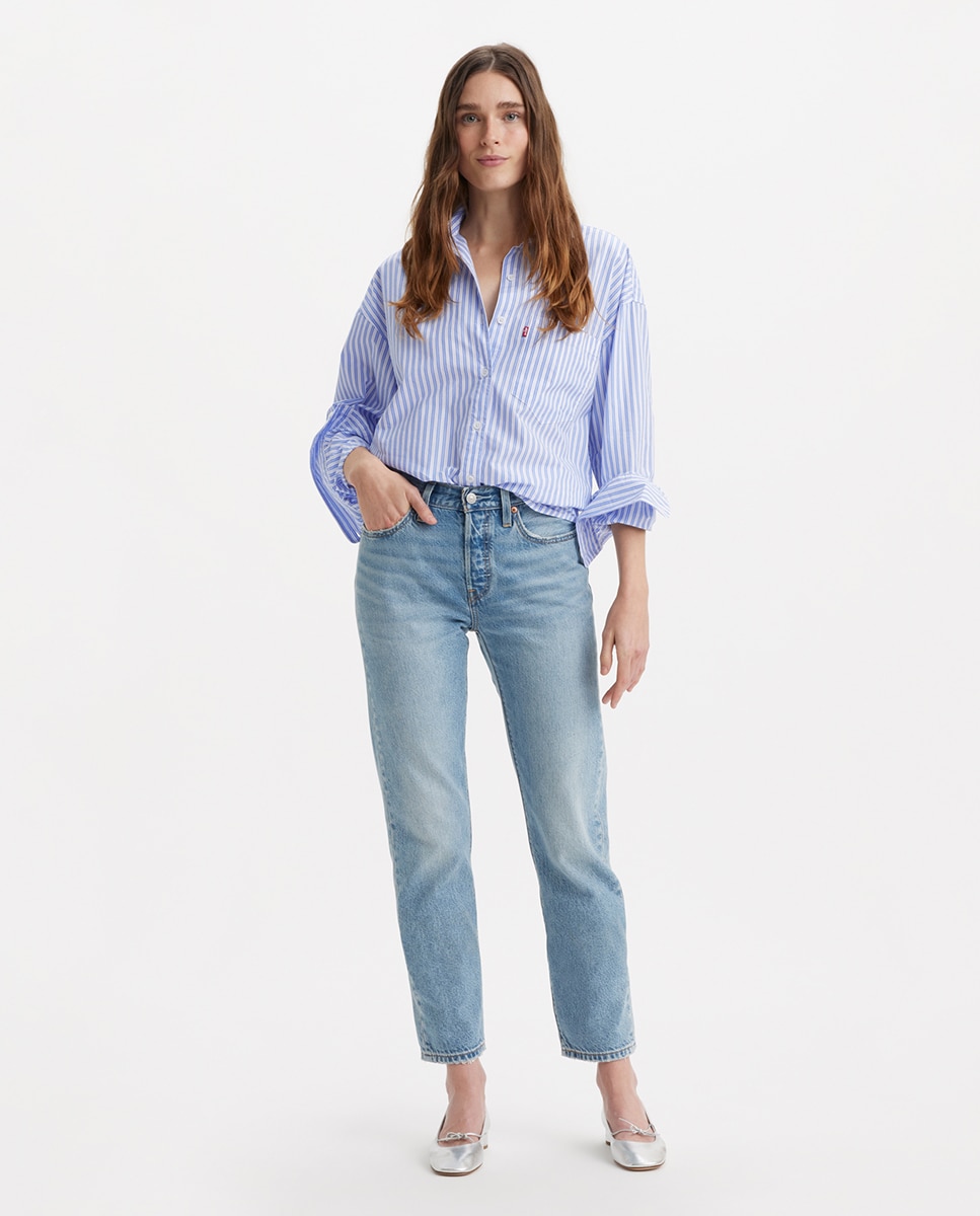 Jeans 501® Crop Azul-1