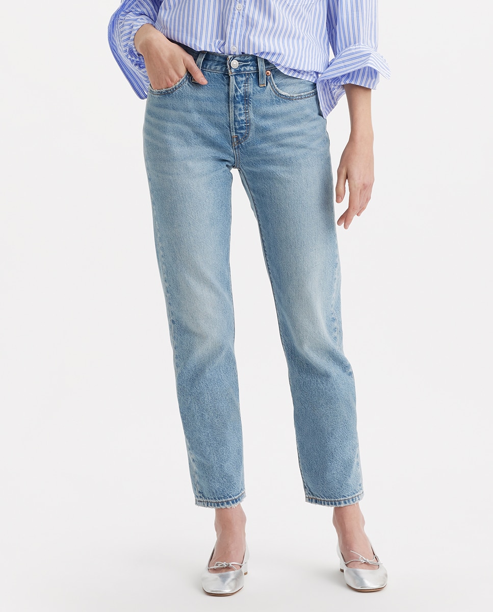 Jeans 501® Crop Azul-2