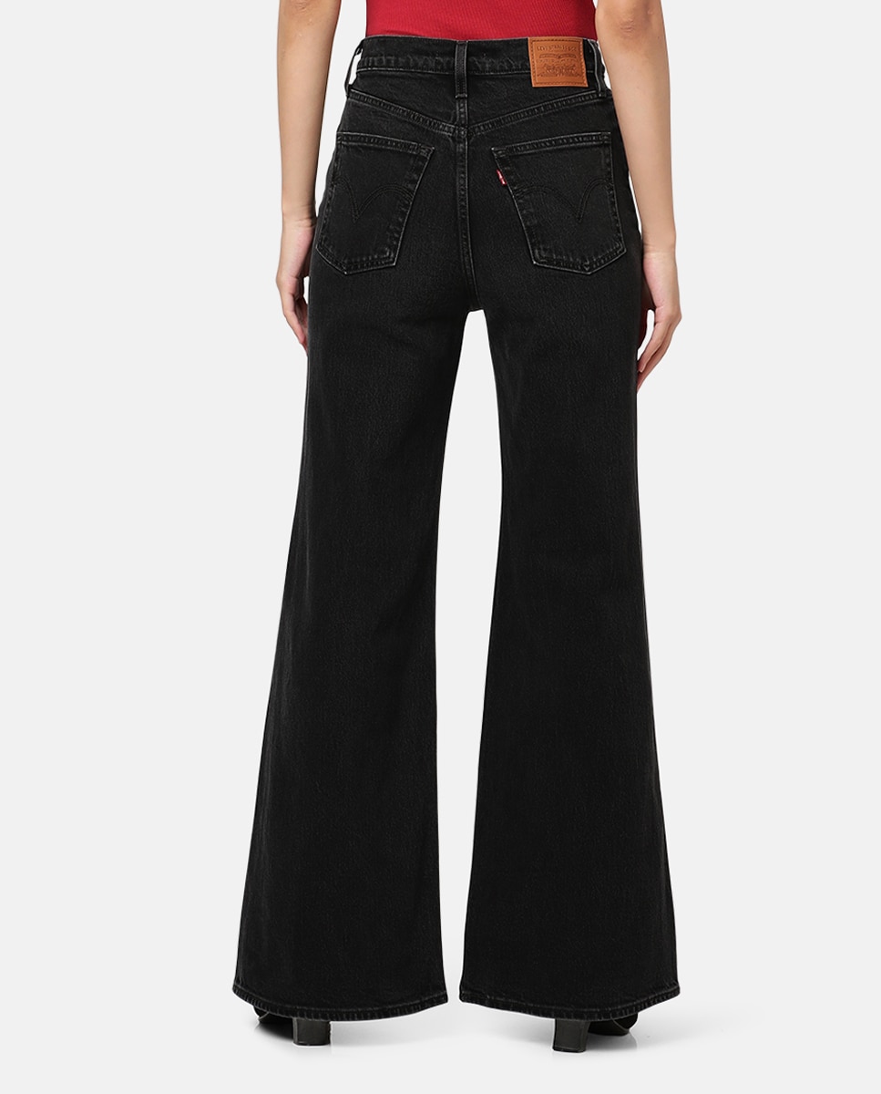Vaquero recto Ribcage? Bells de mujer tiro alto - Levi's - Negro Negro-3