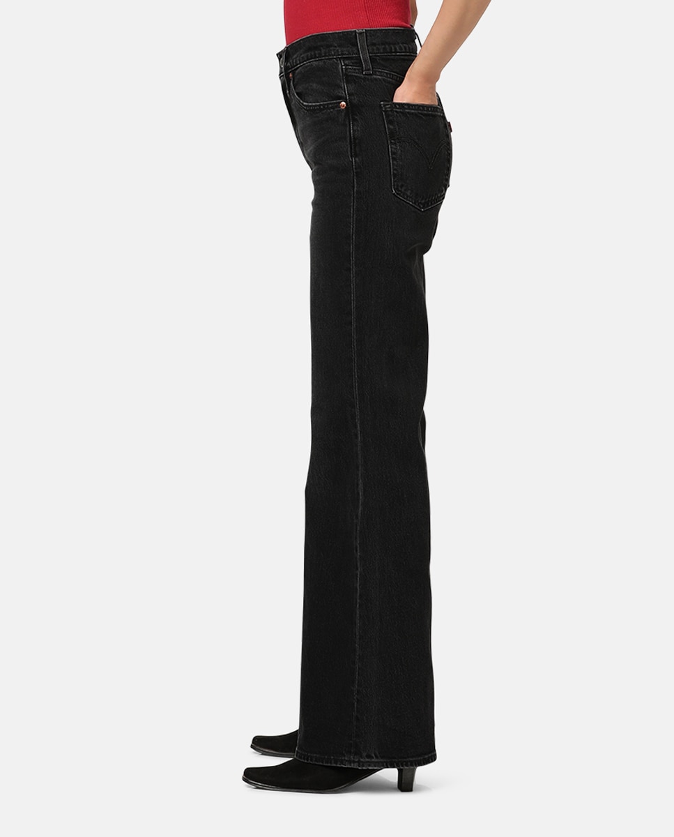 Vaquero recto Ribcage? Bells de mujer tiro alto - Levi's - Negro Negro-4