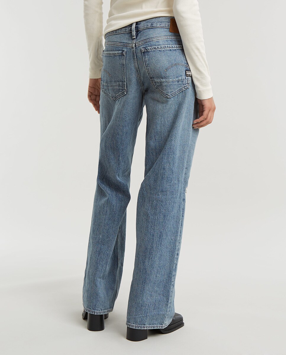 Jeans Judee de Corte Folgado e Cintura Baixa Azul-2