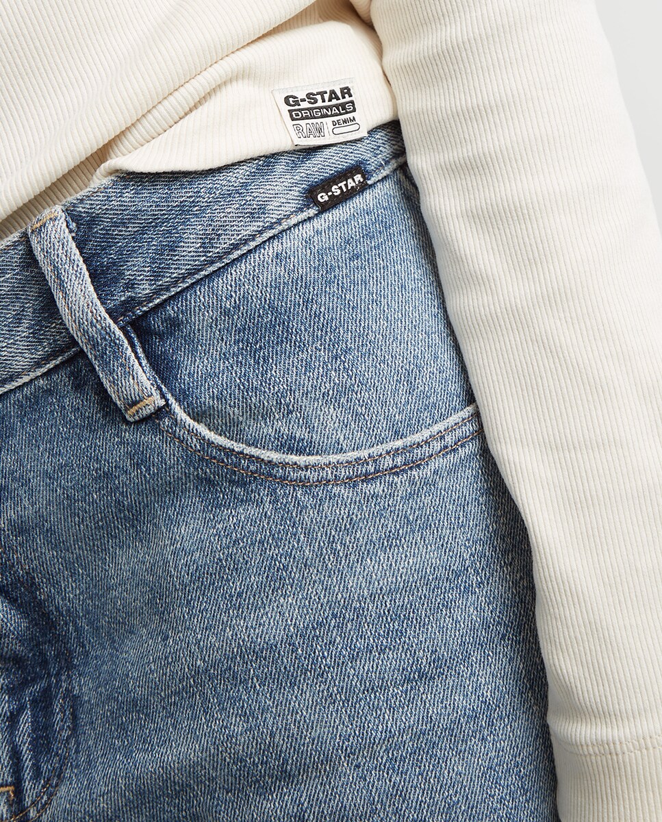 Jeans Judee de Corte Folgado e Cintura Baixa Azul-6