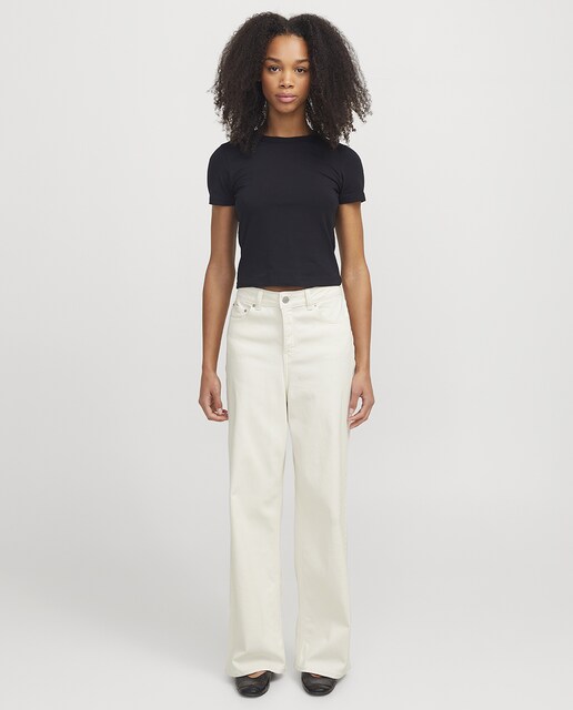 Vaquero wide leg tiro alto