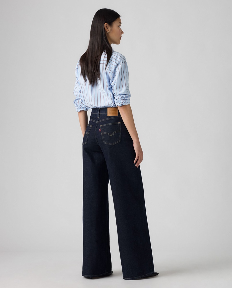 Jeans Straight 728™ High Rise Wide Leg Azul-marinho-2