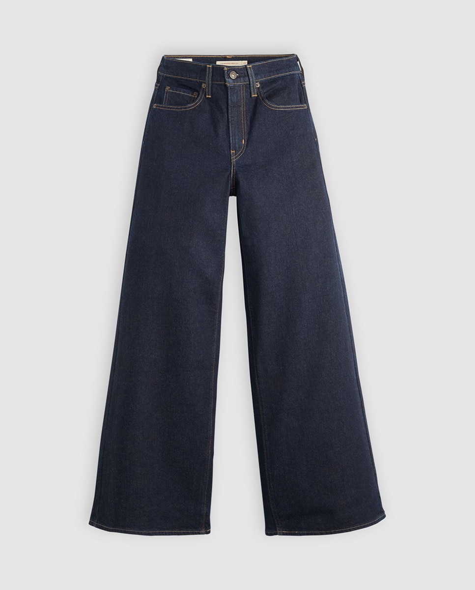 Jeans Straight 728™ High Rise Wide Leg Azul-marinho-6