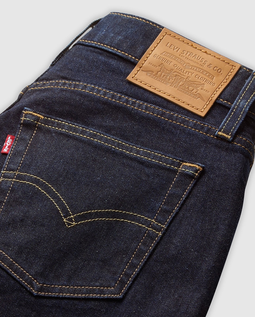 Jeans Straight 728™ High Rise Wide Leg Azul-marinho-7