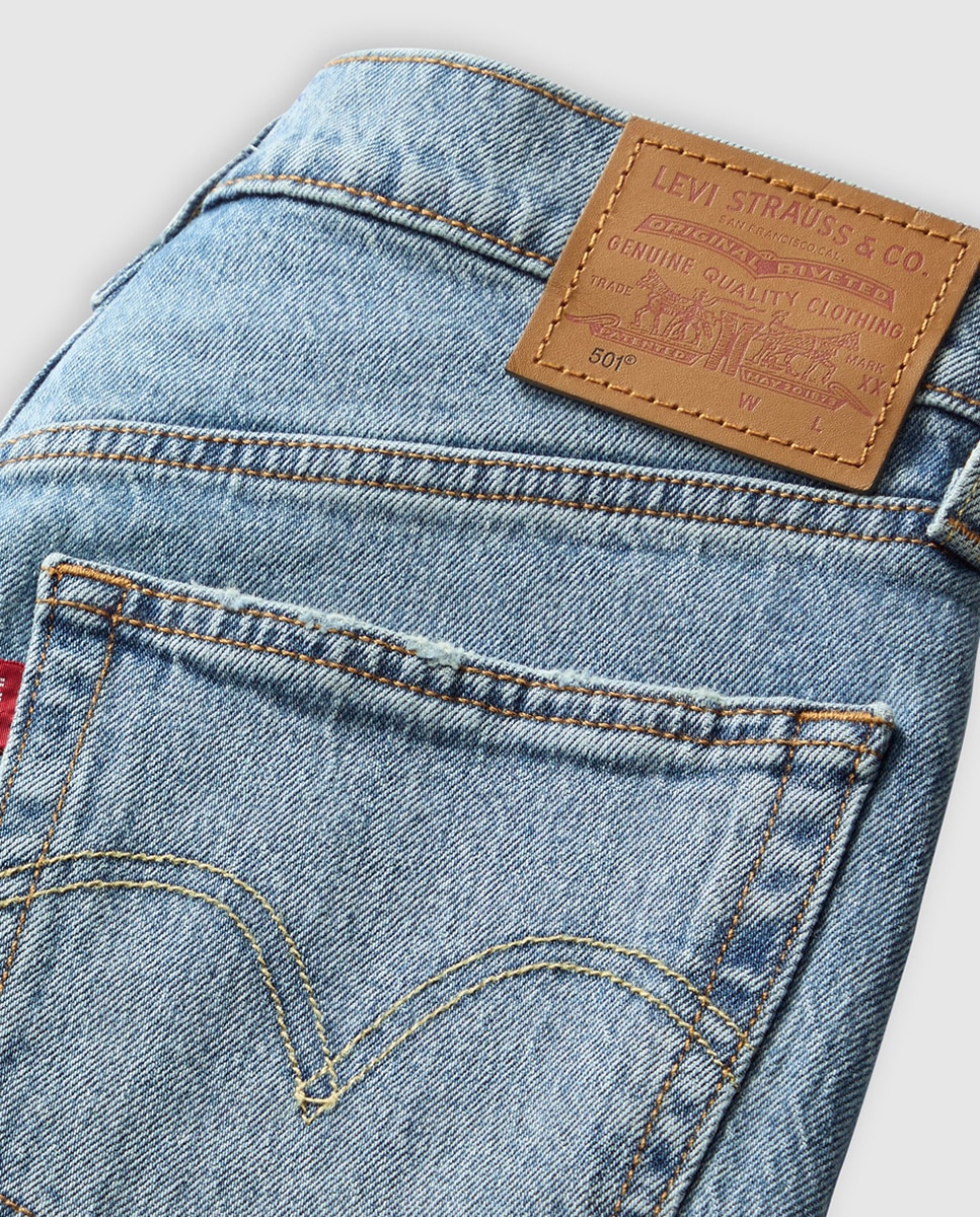 Jeans Straight 501® Crop Azul-claro-7