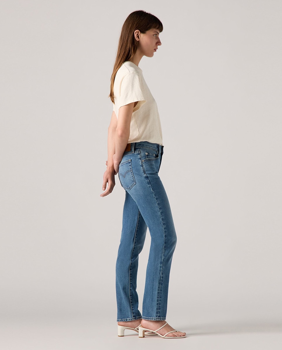 Jeans Straight 724™ High Rise de Cintura Subida Azul-4