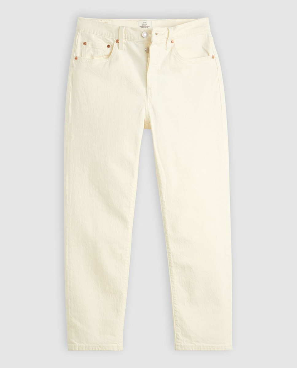 Jeans Straight 501® Crop Branco-6