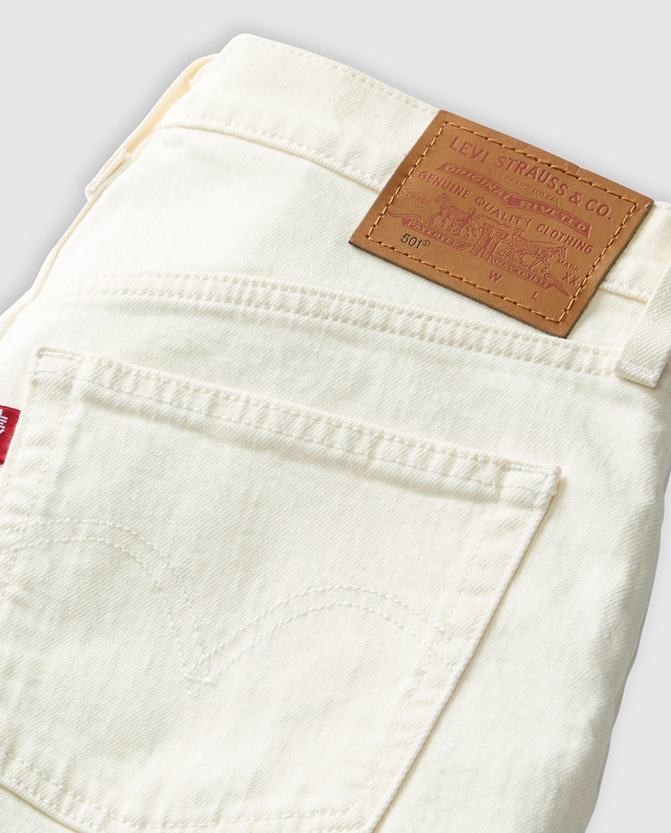 Jeans Straight 501® Crop Branco-7