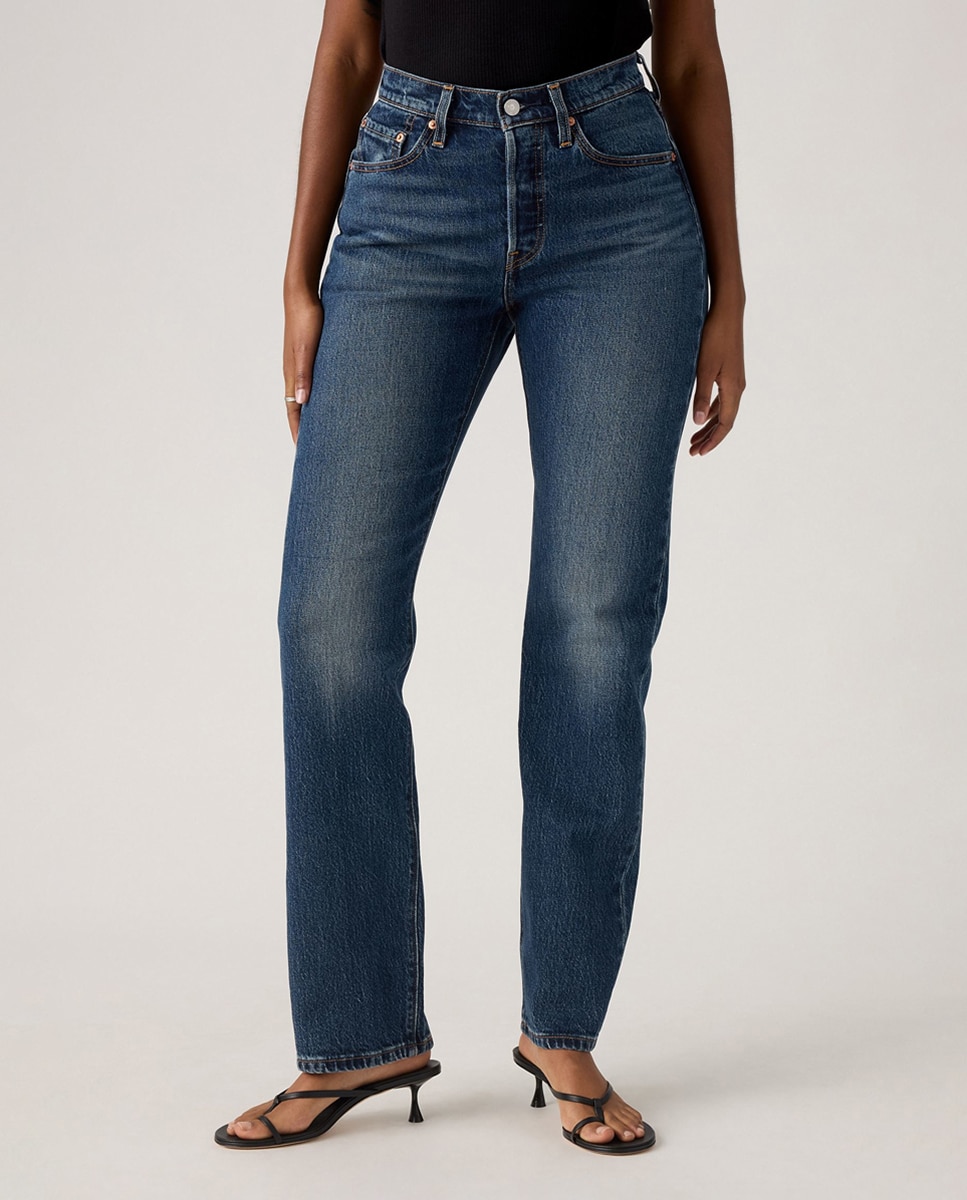 Jeans Straight 501® Curve Azul-marinho-3