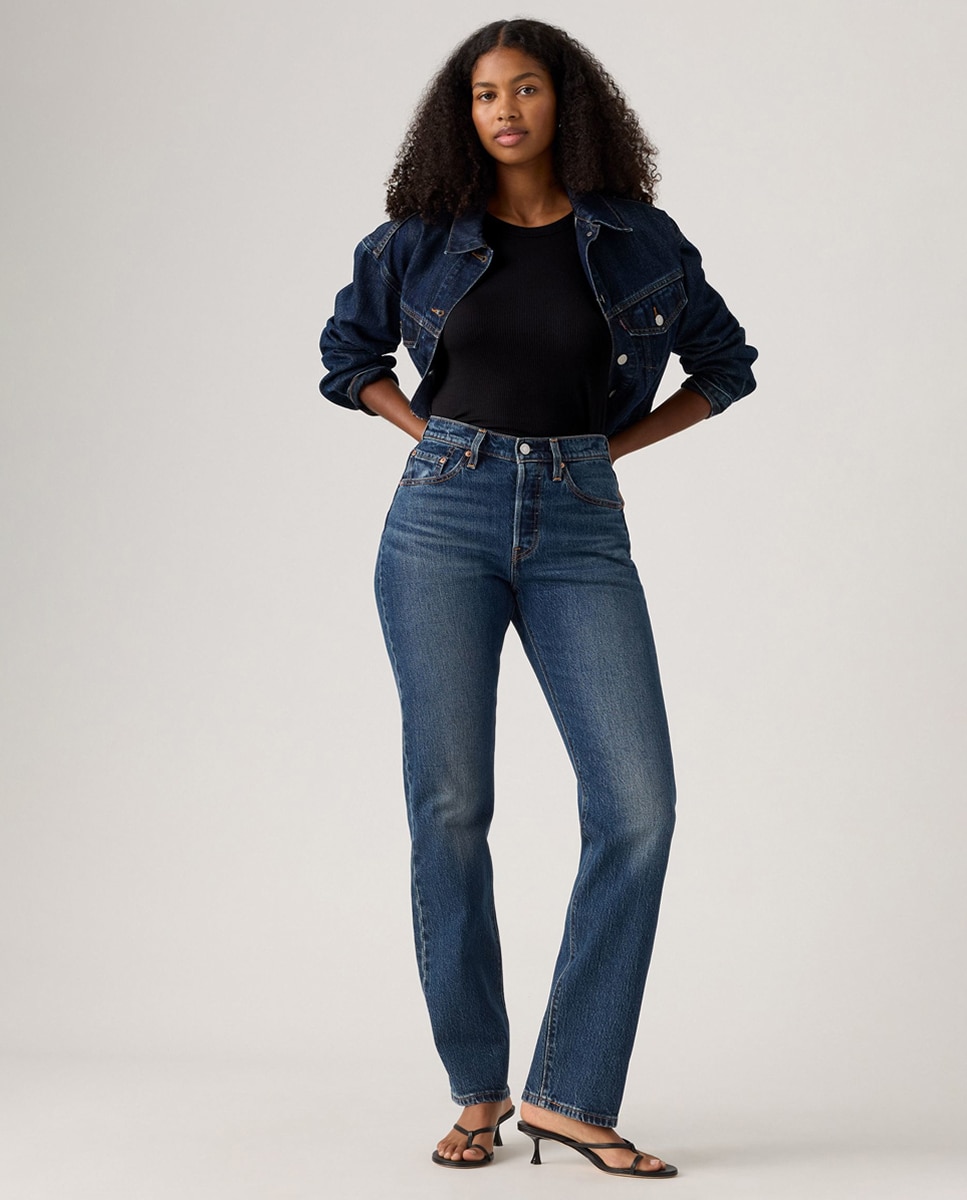 Jeans Straight 501® Curve Azul-marinho-5