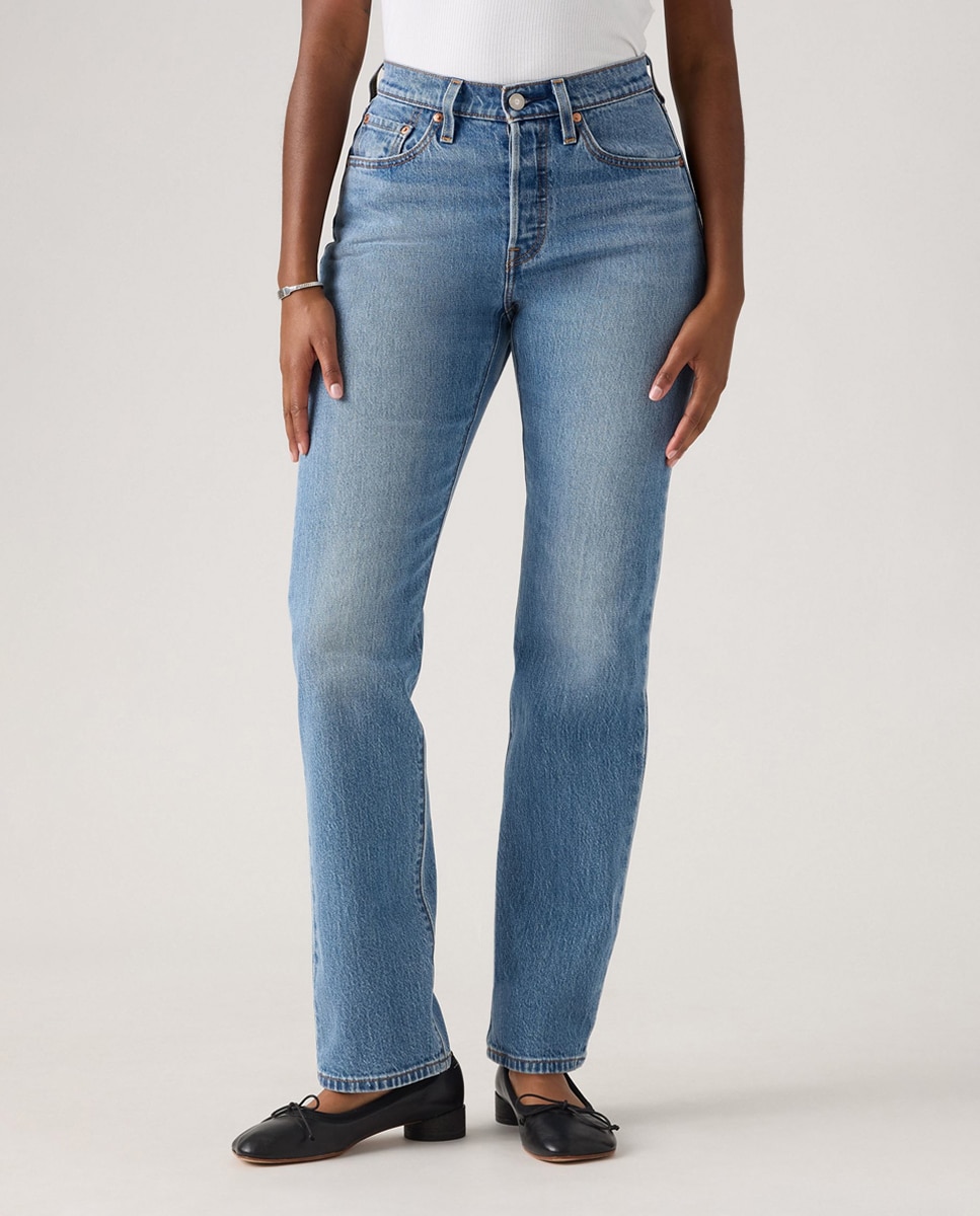Jeans Straight 501® Curve Azul-3